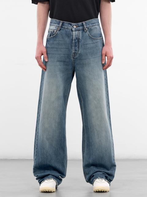 Blue Denim Droit Baggy Jeans