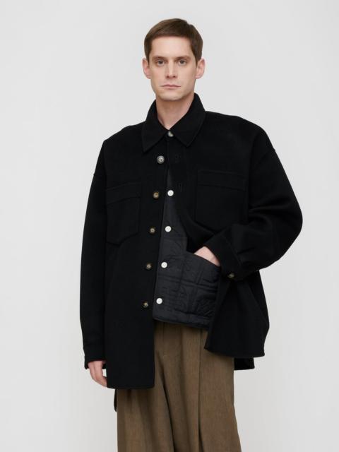 Double Wool Silk Overshirt