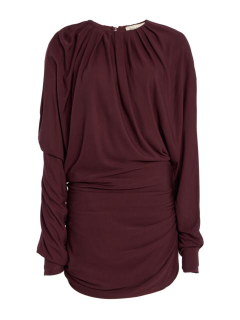 Rickie Ruched Mini Dress burgundy