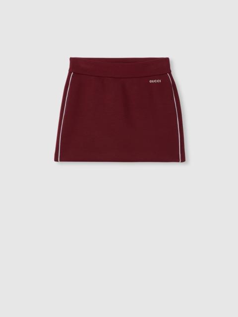 Jersey mini skirt with logo