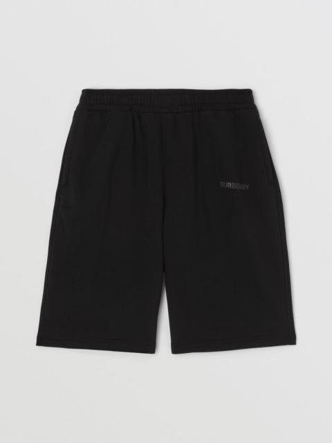 Logo Print Stretch Cotton Shorts