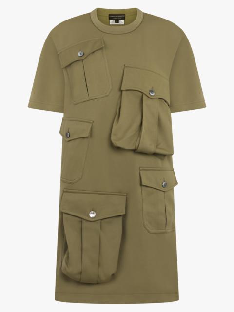 S/S POCKET DETAIL MINI T-SHIRT DRESS | KHAKI