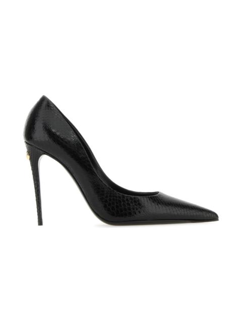 Black Python Pumps
