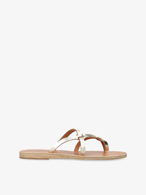 Armos Leather Flat Sandals