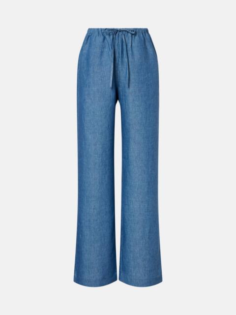 Linen wide-leg pants