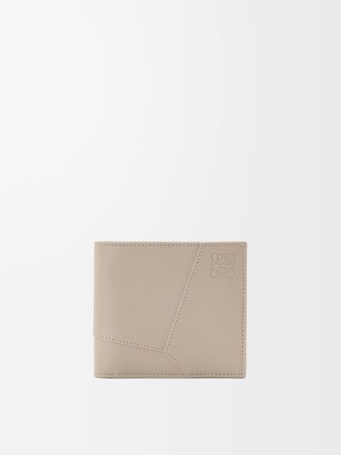 Puzzle bifold wallet in classic calfskin