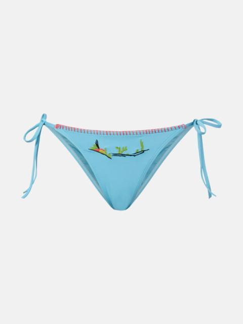 Sisley embroidered bikini bottoms