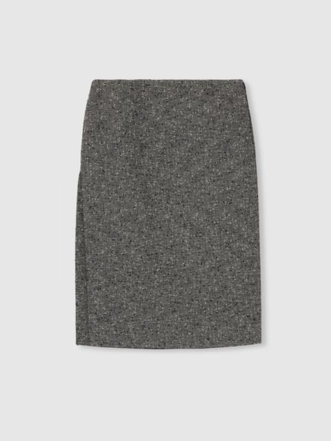 Seeded wool skirt