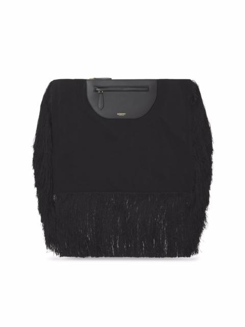 Olympia fringe-detail clutch bag