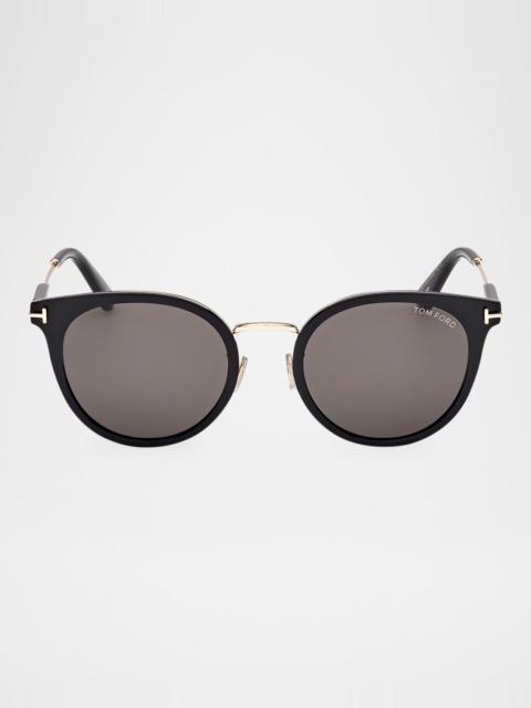 FT1244-KW Acetate Round Sunglasses