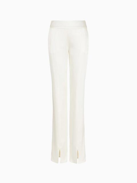 Double silk-satin trousers