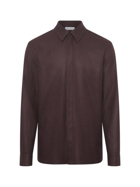 Abbe Shirt in Burnt Sienna Virgin Wool Cashmere