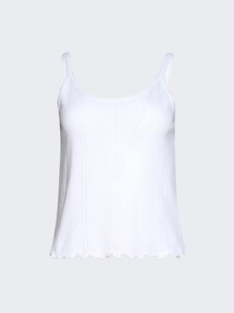 Pointelle Tank Top Off White