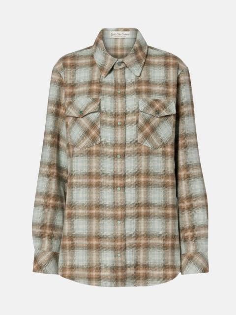 Joy Tartan cashmere shirt with emerald