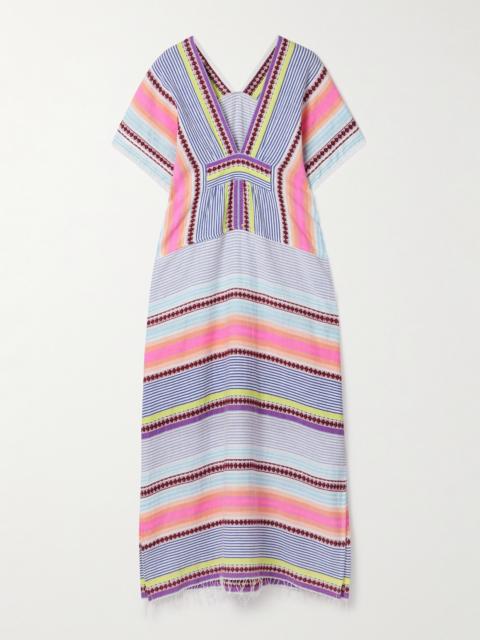Gasira Striped Cotton-blend Maxi Dress