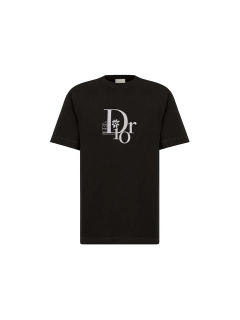 Dior x ERL Relaxed-Fit T-Shirt Black Slub Cotton Jersey