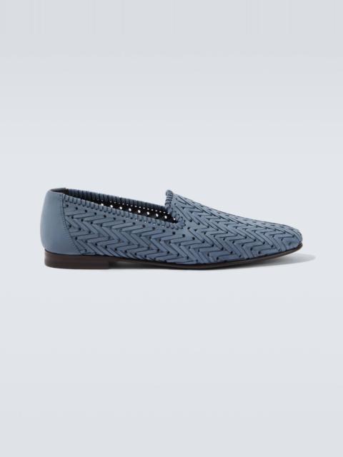 Mario woven leather loafers
