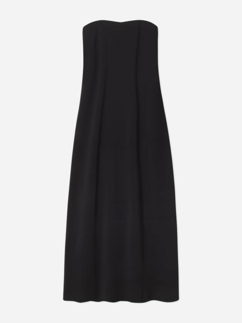 Strapless Column Dress in Viscose Crepe