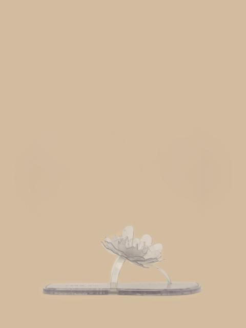 Ivory Flower Jelly Flat Sandal