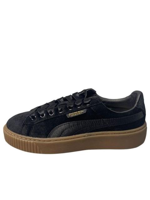 (WMNS) PUMA Suede Platform 'Black' 366721-03