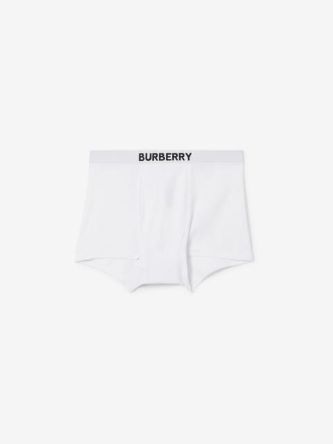 Logo Detail Stretch Cotton Boxer Shorts