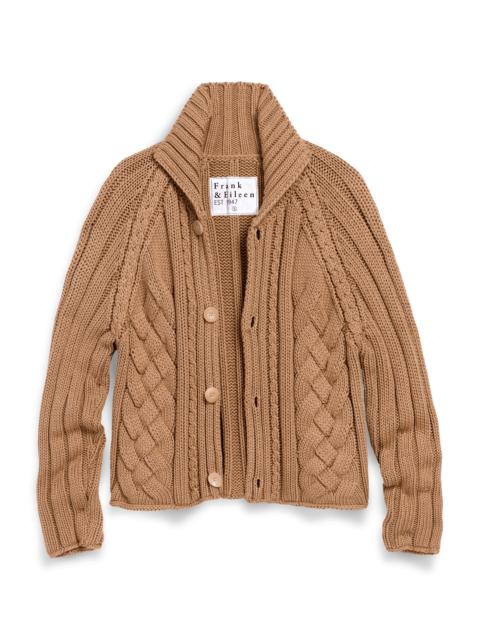 Cropped Cable Knit Cardigan