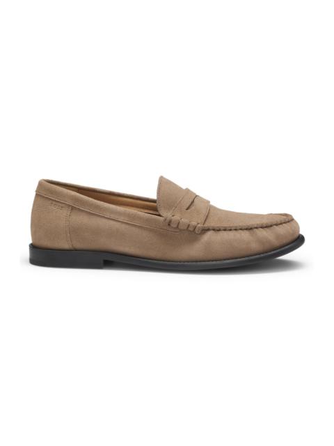 PENNY-TRIM MOCCASINS IN SUEDE