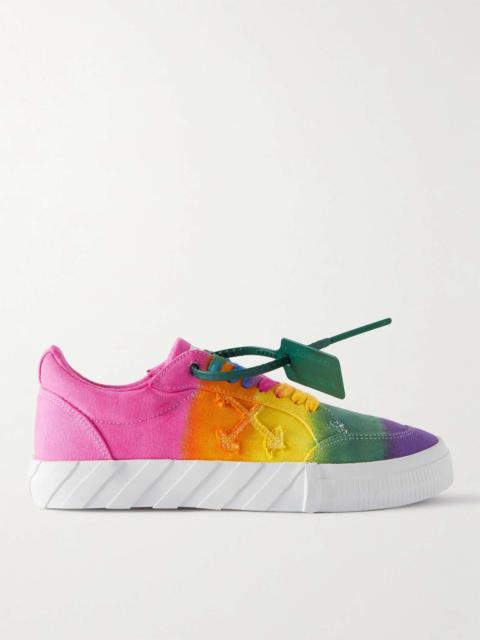 Low Vulcanized Tie-Dyed Canvas Sneakers
