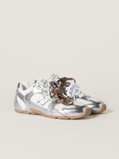 New Balance X Miu Miu 530 SL metallic leather and mesh sneakers