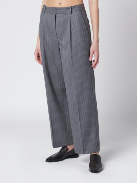 Trent cropped trousers in light grey fabric