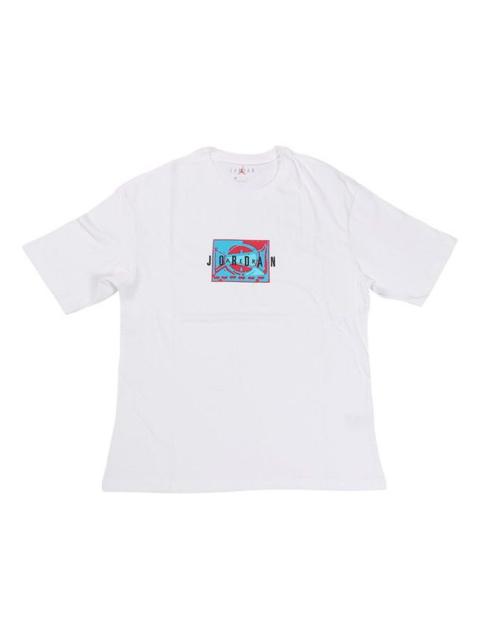 Air Jordan Sport DNA Logo Printing Short Sleeve White CJ6222-100