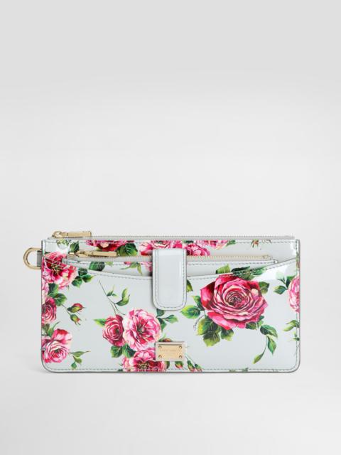 Polished calfskin card holder