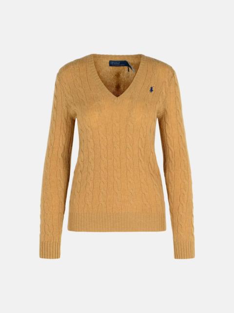 'KIMBERLY' LIGHT BROWN CASHMERE BLEND SWEATER