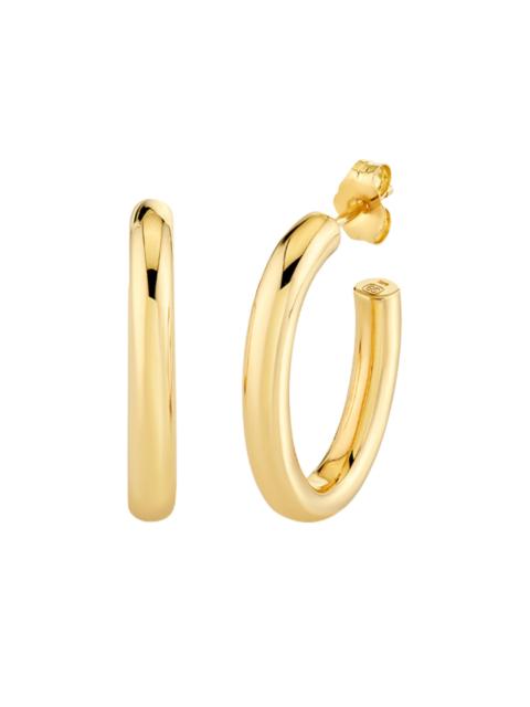 Pure Gold Hollow Tube Earrings