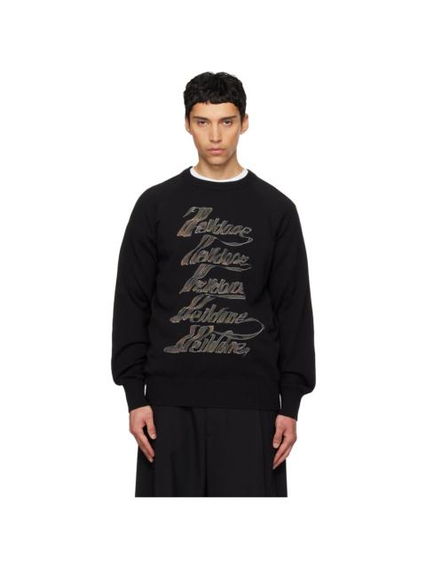 Black 'WE11DONE' Multi-Logo Sweater