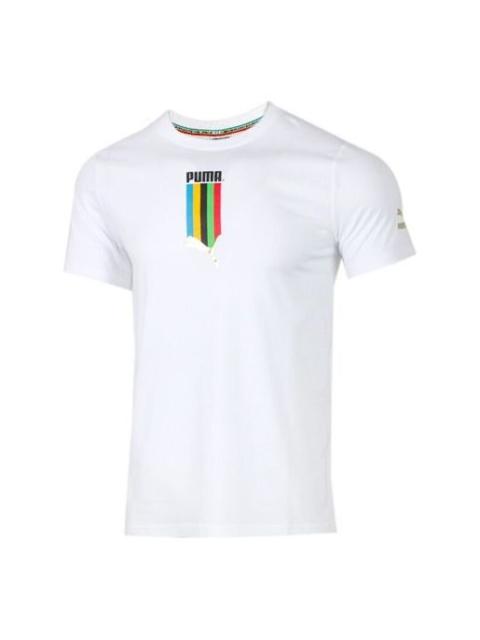 PUMA TFS Graphic Tee Living Series Sports Short Sleeve White 599997-52