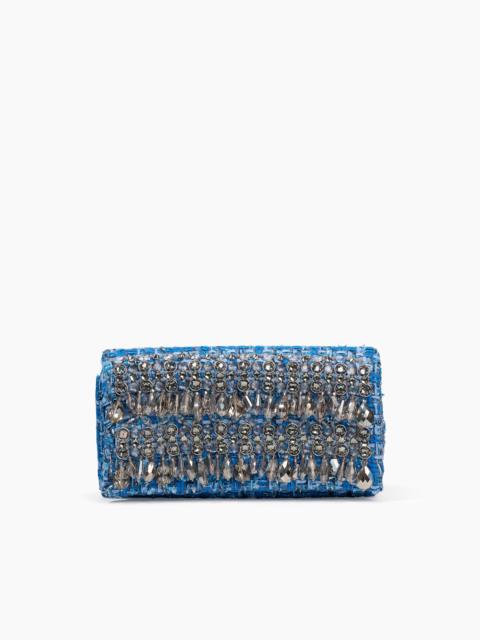Tweed Clutch with Raindrop Embroidery
