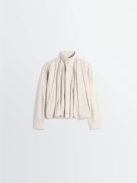 SOFT PLEATED BLOUSON IN LIGHT COTTON SATIN