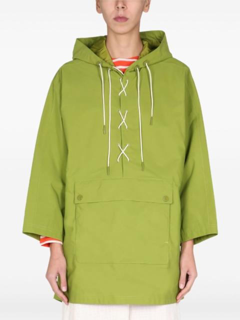hooded drawstring jacket
