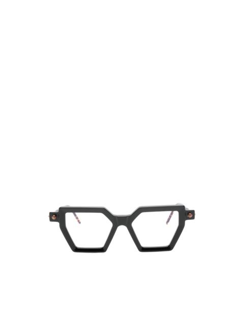 geometric-frame glasses