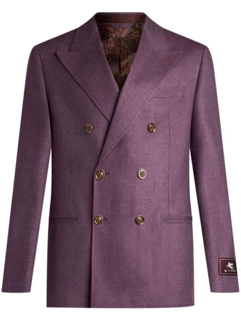 double-breasted cashmere blazer