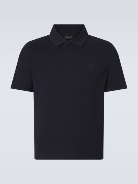 Logo cotton piqué polo shirt