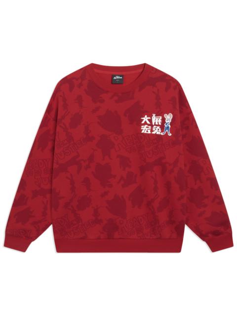 Li-Ning x Disney Zootopia All-Over Print Sweatshirt 'Red' AWDT537-1