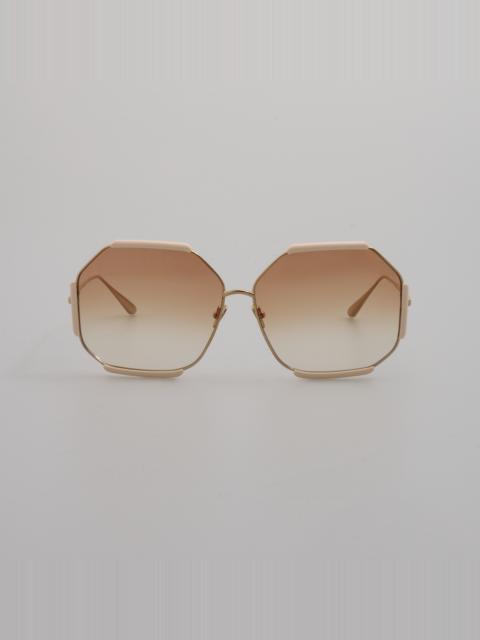 MARGOT HEXAGON SUNGLASSES IN CREAM