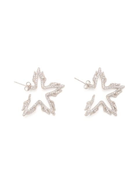CRYSTAL CLEAR FLAME STAR EARRINGS