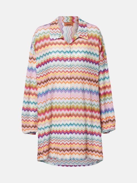 Zigzag lamé shirt