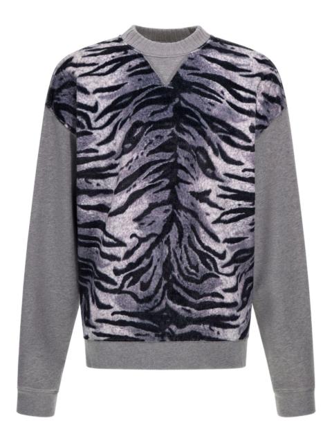 zebra-print sweatshirt