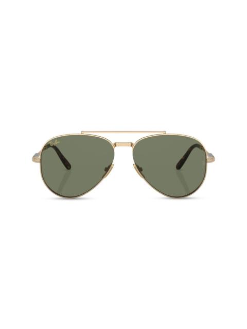 Pilot-frame tinted sunglasses