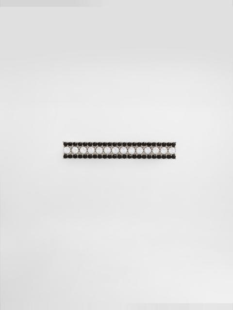 Metal rhinestone-detailed tie clip