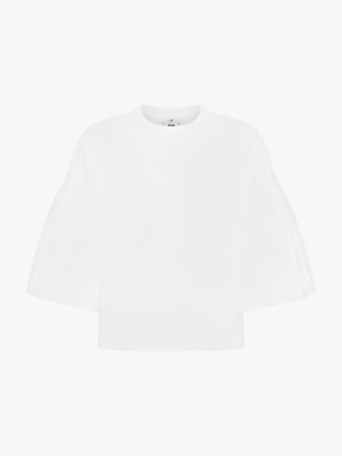 EXAGGERATED PUFF 3/4 SLEEVE TOP | WHITE